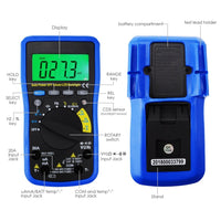 ILAU-210 Digital Auto Range Autoranging DMM Multimeter - DC AC Amp Volt Ohm Frequency Capaitance Temperature Meter Battery Tester, with Auto LCD Backlight, Overload Protection - Instrulife