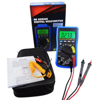 ILAU-210 Digital Auto Range Autoranging DMM Multimeter - DC AC Amp Volt Ohm Frequency Capaitance Temperature Meter Battery Tester, with Auto LCD Backlight, Overload Protection - Instrulife
