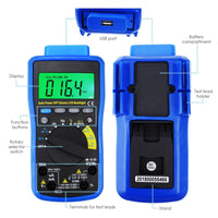 ILAU-211 Digital DMM Multimeter Meter Tester with USB/ Software CD and Data Output Function, AC DC voltage, AC DC current, Auto Range, Capacitance, Resistance, Frequency, Diode and Continuity Test, Duty Cycle - Instrulife