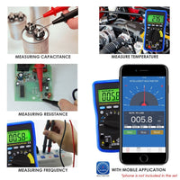 ILMU-212 Digital DMM Bluetooth Multimeter with iOS & Android Mobile App, AC DC voltage, AC DC current, Auto Range, Capacitance, Resistance, Frequency, Diode and Continuity Test, Duty Cycle, Temperature, Meter Tester - Instrulife