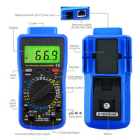 ILMU-213 Network Digital Multimeter Tester Multi Meter, Telephone Line RJ11, Cable RJ45, AC DC Voltage, AC DC Current, Resistance, Diode Continuity Test, Battery Meter Tester - Instrulife