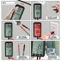 ILMU-318 Professional, 6000 Counts T-RMS Digital Multimeter for Electrical Measurement and Non-contact Voltage Detection, with Probes, Backlight, Flashlight and Protective Case - Instrulife