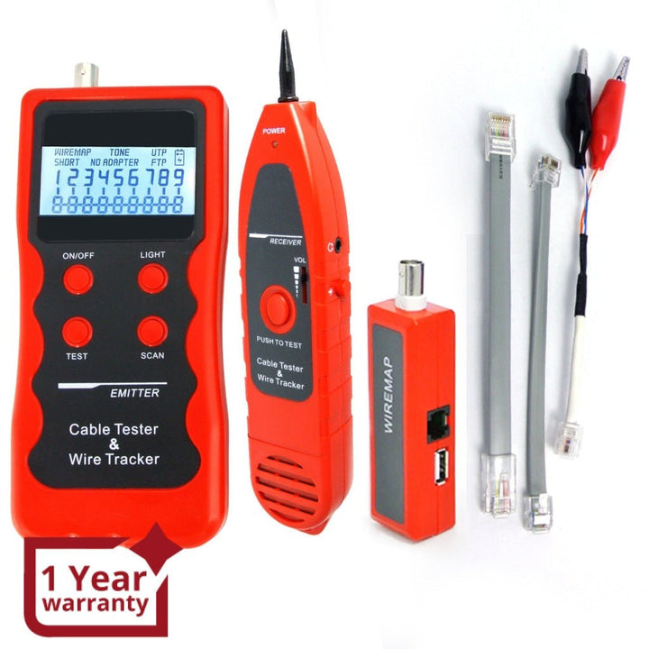ILCT-53 Network Cable Tester RJ45 RJ11 BNC 1394 Line Phone Wire Tracker - Instrulife