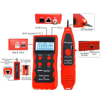 ILCT-53 Network Cable Tester RJ45 RJ11 BNC 1394 Line Phone Wire Tracker - Instrulife