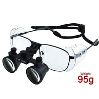 ILDL-768N 2.5x Magnification Dental Loupes, Galilean Style Nickel Alloy Frame, Dental Surgical Medical Binocular, 100mm Field of View+ 90mm Depth of Field+ 420mm Working Distance, Flip-Up Flexible Optical Glass Loupe Dentistry - Instrulife