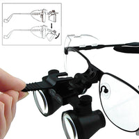 ILDL-768N 2.5x Magnification Dental Loupes, Galilean Style Nickel Alloy Frame, Dental Surgical Medical Binocular, 100mm Field of View+ 90mm Depth of Field+ 420mm Working Distance, Flip-Up Flexible Optical Glass Loupe Dentistry - Instrulife