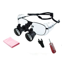 ILDL-768N 2.5x Magnification Dental Loupes, Galilean Style Nickel Alloy Frame, Dental Surgical Medical Binocular, 100mm Field of View+ 90mm Depth of Field+ 420mm Working Distance, Flip-Up Flexible Optical Glass Loupe Dentistry - Instrulife