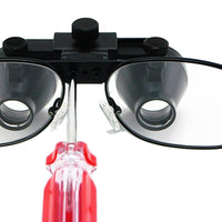 ILDL-768N 2.5x Magnification Dental Loupes, Galilean Style Nickel Alloy Frame, Dental Surgical Medical Binocular, 100mm Field of View+ 90mm Depth of Field+ 420mm Working Distance, Flip-Up Flexible Optical Glass Loupe Dentistry - Instrulife