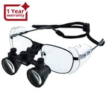 ILDL-768N 2.5x Magnification Dental Loupes, Galilean Style Nickel Alloy Frame, Dental Surgical Medical Binocular, 100mm Field of View+ 90mm Depth of Field+ 420mm Working Distance, Flip-Up Flexible Optical Glass Loupe Dentistry - Instrulife