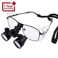 ILDL-769N 3.5x Magnification Dental Loupe, Galilean Style Nickel Alloy Frame, Dental Surgical Medical Binocular, 60mm Field of View + 55mm Depth of Field + 420mm Working Distance, Flip-Up Flexible Optical Glass Loupe Dentistry - Instrulife