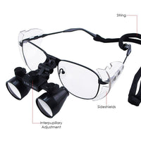 ILDL-769N 3.5x Magnification Dental Loupe, Galilean Style Nickel Alloy Frame, Dental Surgical Medical Binocular, 60mm Field of View + 55mm Depth of Field + 420mm Working Distance, Flip-Up Flexible Optical Glass Loupe Dentistry - Instrulife