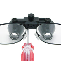 ILDL-769N 3.5x Magnification Dental Loupe, Galilean Style Nickel Alloy Frame, Dental Surgical Medical Binocular, 60mm Field of View + 55mm Depth of Field + 420mm Working Distance, Flip-Up Flexible Optical Glass Loupe Dentistry - Instrulife