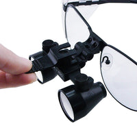 ILDL-769N 3.5x Magnification Dental Loupe, Galilean Style Nickel Alloy Frame, Dental Surgical Medical Binocular, 60mm Field of View + 55mm Depth of Field + 420mm Working Distance, Flip-Up Flexible Optical Glass Loupe Dentistry - Instrulife