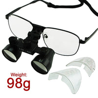 ILDL-769N 3.5x Magnification Dental Loupe, Galilean Style Nickel Alloy Frame, Dental Surgical Medical Binocular, 60mm Field of View + 55mm Depth of Field + 420mm Working Distance, Flip-Up Flexible Optical Glass Loupe Dentistry - Instrulife