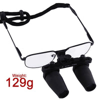 ILDL-849N 4.0x Magnification Dental Loupes, Prismatic Keplerian Style Nickel Alloy Frame, Dental Surgical Medical Binocular, 40mm Depth of Field+ 65mm Field of View+ 420mm Working Distance Loupe, Flip-Up Flexible Optical Glass Loupe Dentistry - Instrulife
