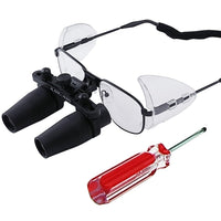 ILDL-849N 4.0x Magnification Dental Loupes, Prismatic Keplerian Style Nickel Alloy Frame, Dental Surgical Medical Binocular, 40mm Depth of Field+ 65mm Field of View+ 420mm Working Distance Loupe, Flip-Up Flexible Optical Glass Loupe Dentistry - Instrulife