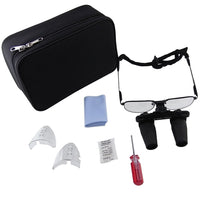 ILDL-849N 4.0x Magnification Dental Loupes, Prismatic Keplerian Style Nickel Alloy Frame, Dental Surgical Medical Binocular, 40mm Depth of Field+ 65mm Field of View+ 420mm Working Distance Loupe, Flip-Up Flexible Optical Glass Loupe Dentistry - Instrulife