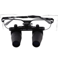 ILDL-849N 4.0x Magnification Dental Loupes, Prismatic Keplerian Style Nickel Alloy Frame, Dental Surgical Medical Binocular, 40mm Depth of Field+ 65mm Field of View+ 420mm Working Distance Loupe, Flip-Up Flexible Optical Glass Loupe Dentistry - Instrulife