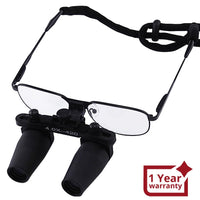 ILDL-849N 4.0x Magnification Dental Loupes, Prismatic Keplerian Style Nickel Alloy Frame, Dental Surgical Medical Binocular, 40mm Depth of Field+ 65mm Field of View+ 420mm Working Distance Loupe, Flip-Up Flexible Optical Glass Loupe Dentistry - Instrulife