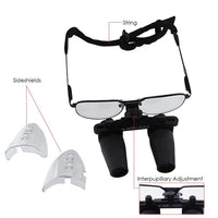 ILDL-849N 4.0x Magnification Dental Loupes, Prismatic Keplerian Style Nickel Alloy Frame, Dental Surgical Medical Binocular, 40mm Depth of Field+ 65mm Field of View+ 420mm Working Distance Loupe, Flip-Up Flexible Optical Glass Loupe Dentistry - Instrulife