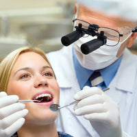 ILDL-770N 6.0x Magnification Dental Loupes, Prismatic Keplerian Style Nickel Alloy Frame, Dental Surgical Medical Binocular, 45mm Field of View+ 25mm Depth of Field Loupe+ 420mm Working Distance, Flip-Up Flexible Optical Glass Loupe Dentistry - Instrulife