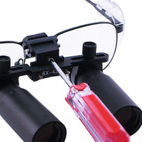 ILDL-770N 6.0x Magnification Dental Loupes, Prismatic Keplerian Style Nickel Alloy Frame, Dental Surgical Medical Binocular, 45mm Field of View+ 25mm Depth of Field Loupe+ 420mm Working Distance, Flip-Up Flexible Optical Glass Loupe Dentistry - Instrulife