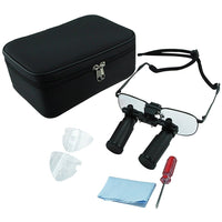 ILDL-770N 6.0x Magnification Dental Loupes, Prismatic Keplerian Style Nickel Alloy Frame, Dental Surgical Medical Binocular, 45mm Field of View+ 25mm Depth of Field Loupe+ 420mm Working Distance, Flip-Up Flexible Optical Glass Loupe Dentistry - Instrulife