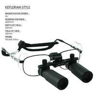 ILDL-770N 6.0x Magnification Dental Loupes, Prismatic Keplerian Style Nickel Alloy Frame, Dental Surgical Medical Binocular, 45mm Field of View+ 25mm Depth of Field Loupe+ 420mm Working Distance, Flip-Up Flexible Optical Glass Loupe Dentistry - Instrulife