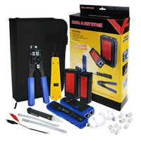 ILCT-710 Network Cable Testing Diagnostic Tool Kit Set- Ethernet LAN Cable Tester Wire Tracker Voltage Detector Punch Tool RJ45 RJ11 - Instrulife