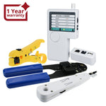 ILCT-711 Combo Set Network Cable Tester Tool Kit - Crimping Crimper Tool Punch Down Tool Wire Stripper Cutter, RJ45 RJ11 USB BNC Flat UTP Cat5 Cat6 Coax cable Stripping Universal Tool - Instrulife