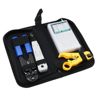 ILCT-711 Combo Set Network Cable Tester Tool Kit - Crimping Crimper Tool Punch Down Tool Wire Stripper Cutter, RJ45 RJ11 USB BNC Flat UTP Cat5 Cat6 Coax cable Stripping Universal Tool - Instrulife