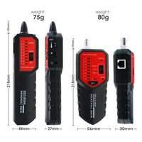 ILCT-712 RJ45 RJ11 BNC Wire Tracker Locator - Wire Sorting Hunting Circuit Status Checking Tracing STP UTP Network Telephone Coax Cable Tester Finder with Complete AC interference Rejection Error Locator Cable Mapping - Instrulife