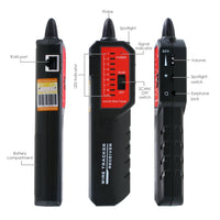 ILCT-712 RJ45 RJ11 BNC Wire Tracker Locator - Wire Sorting Hunting Circuit Status Checking Tracing STP UTP Network Telephone Coax Cable Tester Finder with Complete AC interference Rejection Error Locator Cable Mapping - Instrulife