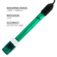 ILWQ-777 ORP Redox Electrode, BNC Type Connector Replacement Probe for Tester Meter Monitor Controller Oxidation Reduction Potential Check, 14cm Long 1.2cm Diameter 300cm Extra Long Cable - Instrulife
