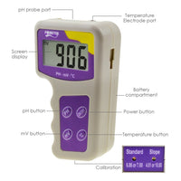 ILWQ-235 pH mV ORP Temperature 3 in 1 Redox Meter, Removable Electrode Portable Water Quality Tester Thermometer Analysis for Hydroponic Aquarium Fish Tank - Instrulife