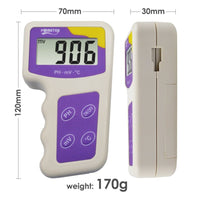 ILWQ-235 pH mV ORP Temperature 3 in 1 Redox Meter, Removable Electrode Portable Water Quality Tester Thermometer Analysis for Hydroponic Aquarium Fish Tank - Instrulife