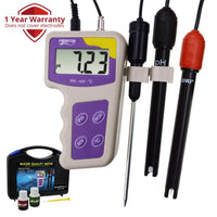 ILWQ-235 pH mV ORP Temperature 3 in 1 Redox Meter, Removable Electrode Portable Water Quality Tester Thermometer Analysis for Hydroponic Aquarium Fish Tank - Instrulife