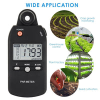 ILLX-355 Light PAR Meter Advanced Quantum Sensor Measure Grow Light Intensity Lux Meter PPFD Tester for Indoor and Outdoor Plant Photosynthetic Activity - Instrulife