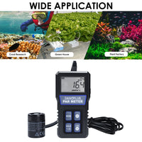 ILLX-414 Full-Spectrum Quantum PAR Meter Waterproof Sensor IP68 for Aquarium Reef Tank Plants PPFD Tester Indoor Plants, Garden, Farm, Hydroponics Photosynthetic Activity - Instrulife