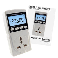 ILPM-282 Digital Power Meter Wattmeter Energy Consumption Meter Watt Voltage Current Frequency Electricity Usage Monitor Plug-in Socket Design - Instrulife