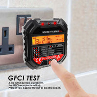 ILPM-340 Socket Tester Receptacle Detector with Red Light Test Result Indicator Outlet Tester for GFCI / Standard 3-Wire 120V Receptacles - Instrulife