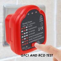 ILPM-348 Handheld Outlet Tester Polarity Detector with LED Light Test Result Indicator Socket Tester Power Socket Wiring Tool for GFCI Trip Current Standard Outlets Receptacles - Instrulife