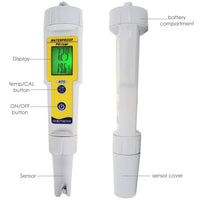 ILWQ-25 Waterproof pH Meter with Auto Buffer Recognition °C °F & Replaceable Electrode - Instrulife