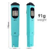 ILWQ-841 Digital Pen-type pH Meter Tester Thermometer Temperature 0.00-14.00 pH range - Instrulife