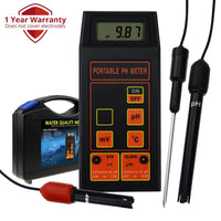 ILWQ-151 Digital pH / ORP mV / Temperature Meter Water Quality Tester with ATC Replaceable pH ORP Electrode Detachable Temperature Probe for Aquarium, Laboratory Test, Hydroponics Water Testing Tool - Instrulife