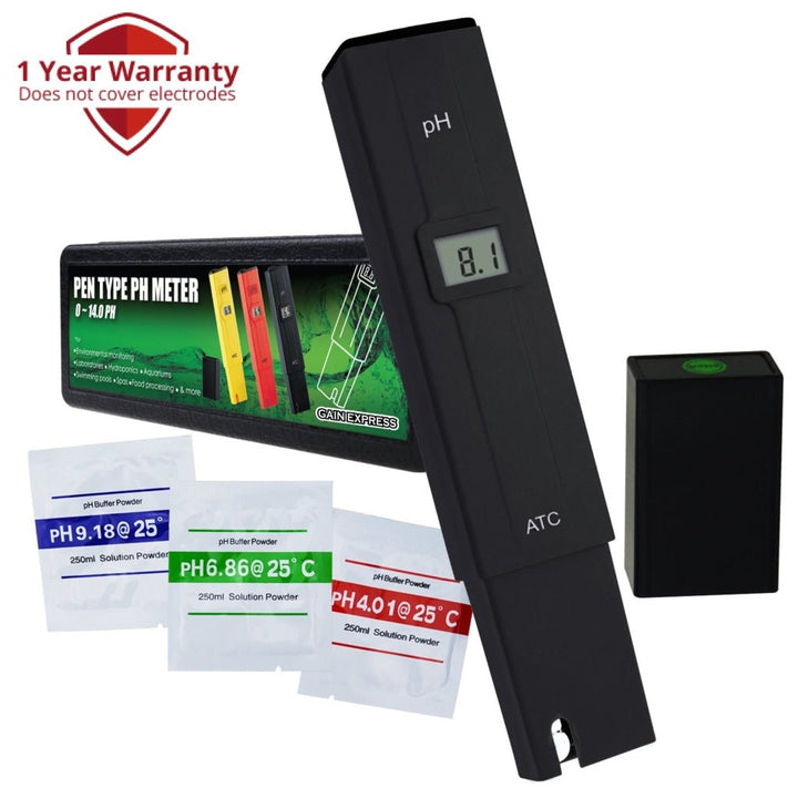 ILWQ-014 Pocket Size 0.0-14.0 pH Meter, Digital Water Quality Tester Pen Type ATC ±0.1pH Measurement, Portable Kit for Household Drinking Water, Swimming Pools, Aquariums, Hydroponics - Instrulife