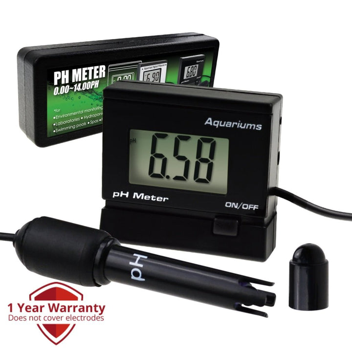 ILWQ-153RE Digital pH Monitor Meter ATC 0~14.00pH Replaceable Electrode Probe BNC Water Quality Monitoring Tester Kit Aquarium Hydroponics Spa Tank Pool Laboratories Mini Portable - Instrulife