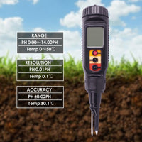 ILWQ-08 Digital Food PH Soil Meter w/ Temperature Measure Acidity Tester for Dough Meat Cheese Bread Fruit High Precision with ATC - Instrulife