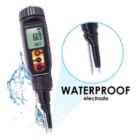 ILWQ-08 Digital Food PH Soil Meter w/ Temperature Measure Acidity Tester for Dough Meat Cheese Bread Fruit High Precision with ATC - Instrulife