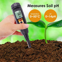 ILWQ-08 Digital Food PH Soil Meter w/ Temperature Measure Acidity Tester for Dough Meat Cheese Bread Fruit High Precision with ATC - Instrulife